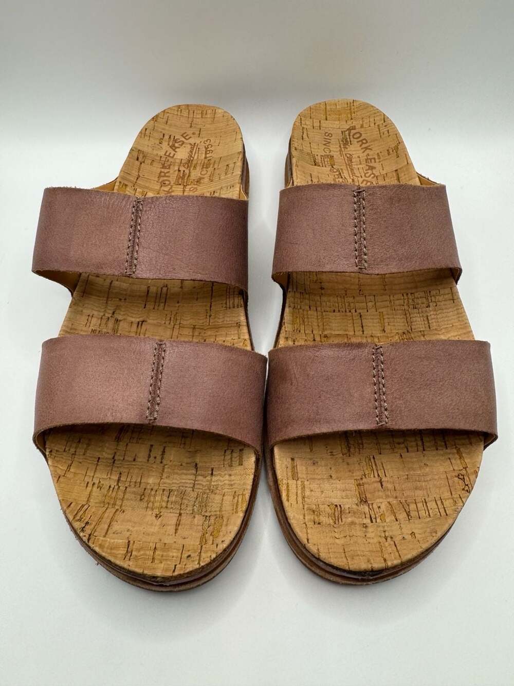 Kork-Ease Tutsi Dual-Band Leather Slide Sandal Brown 10